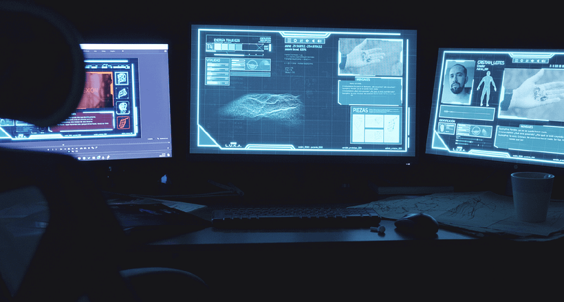 Interfaces de usuario futuristas para películas y videojuegos 3