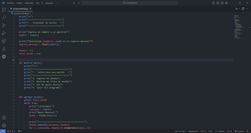 Mi proyecto del curso: Introducción a la programación con Python 2