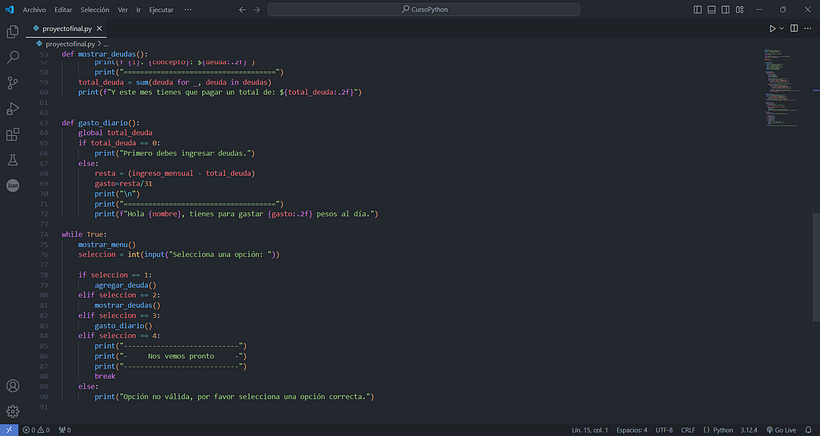 Mi proyecto del curso: Introducción a la programación con Python 4