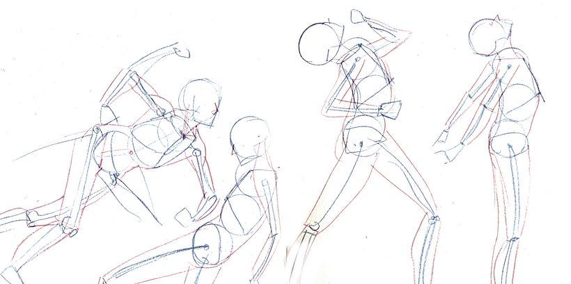 Guía de poses de dibujo anatómico de Miguel Bustos Gómez