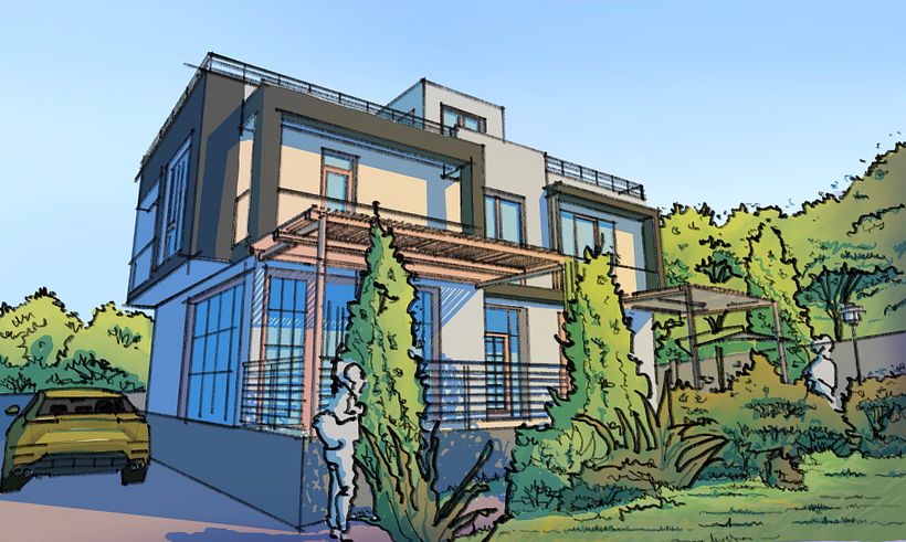 My project for course: Architectural Illustration: Bring Design Concepts to Life 4
