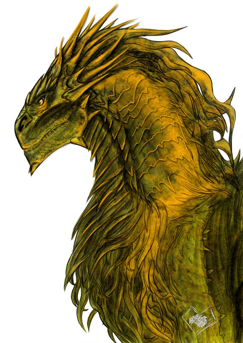 Dragon yellow-green-gold version