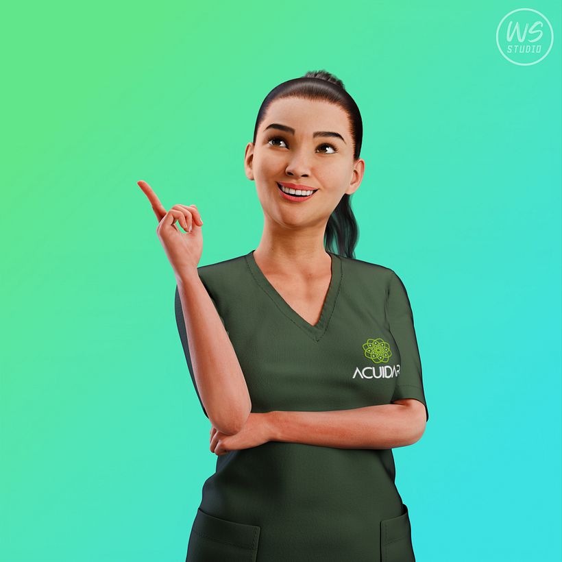 Pose 04 - Apontando para Cima