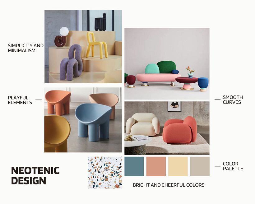 Neotenic design for course: Materials for Interior Design 3
