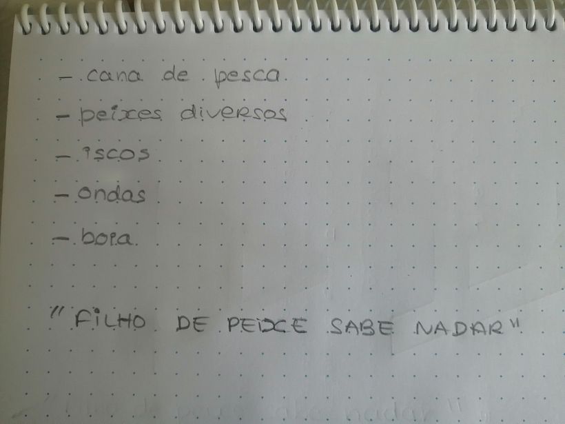 Palavras chave: filho -peixe- nadar                                             Teresinha Fitas