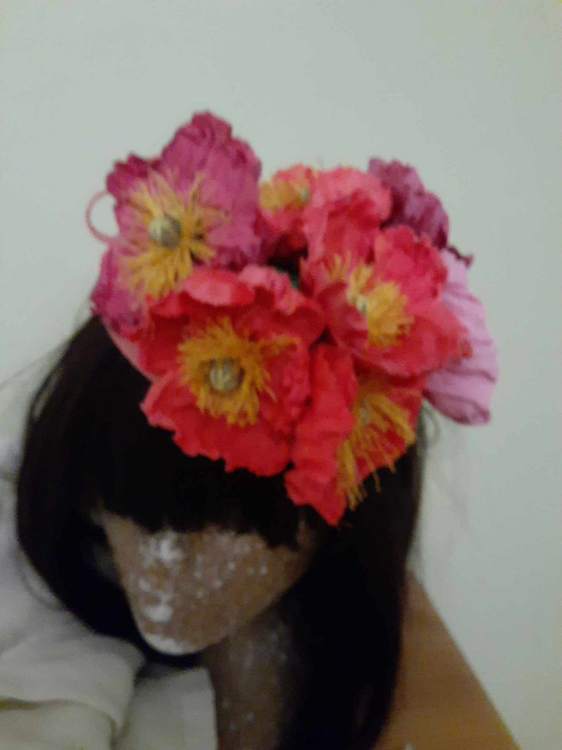 My project for course: Floral Textiles: I made poppies using your method.  I love poppies.  Made a hat for my mum.  1