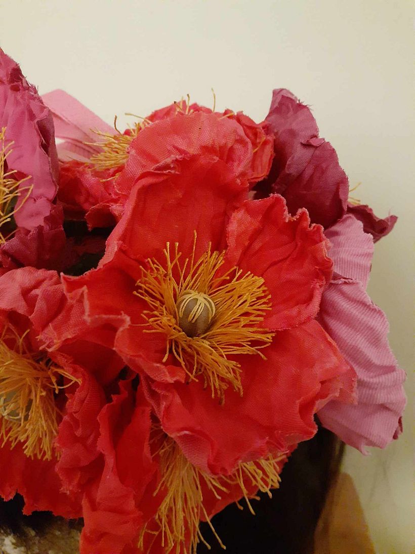 My project for course: Floral Textiles: I made poppies using your method.  I love poppies.  Made a hat for my mum.  2