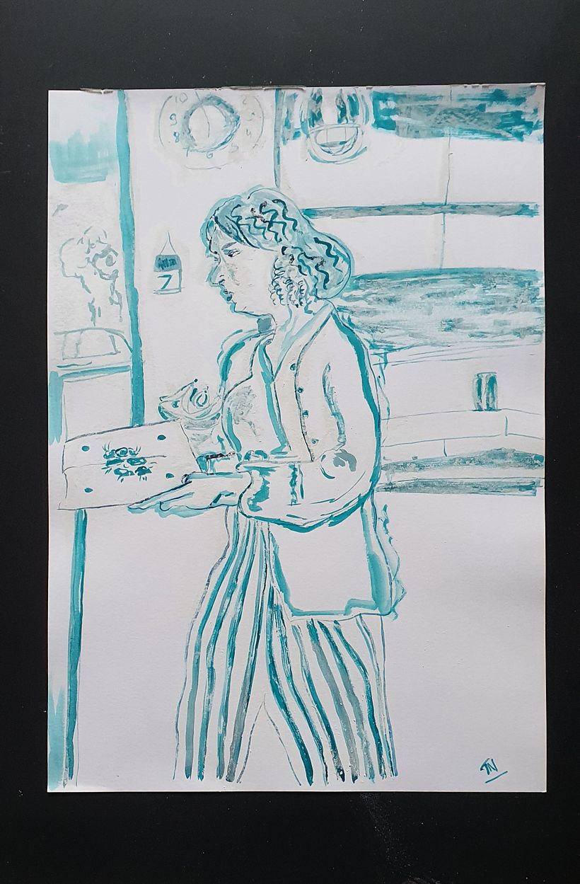 Il mio progetto del corso: Disegno gestuale e ritratto pieni di espressività 1