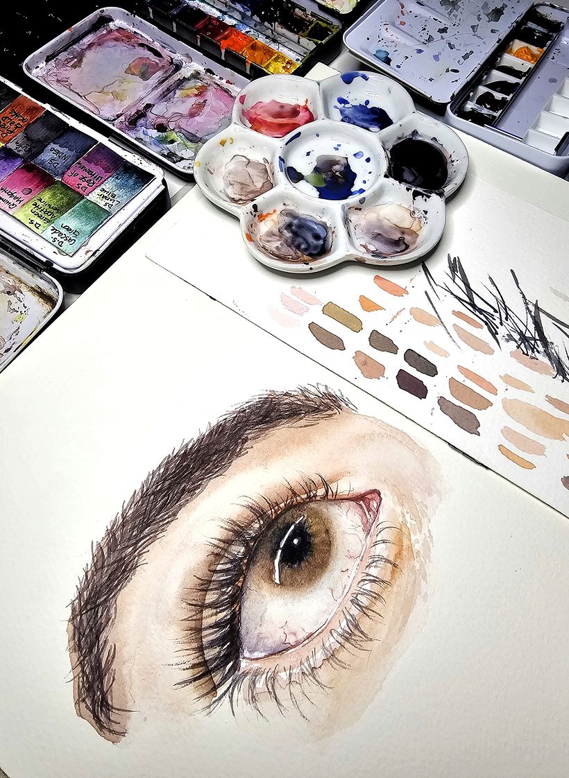 Finished one eye, but was very nervous to start the second one!