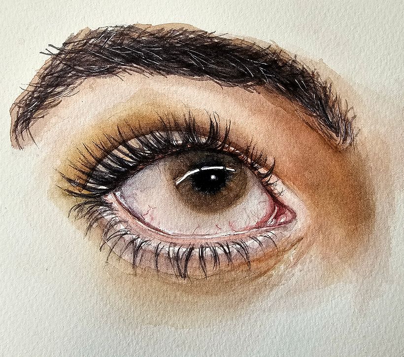 First eye with final layers