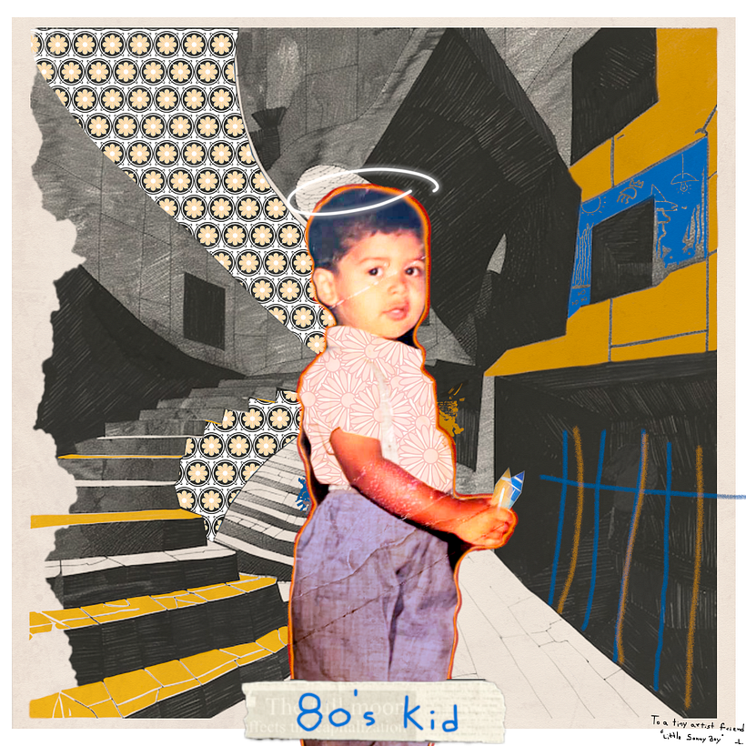 Composição de colagem realizada para o curso.