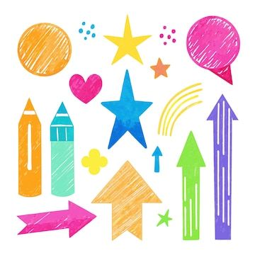 Asset para o crayon nas mãos do menino.