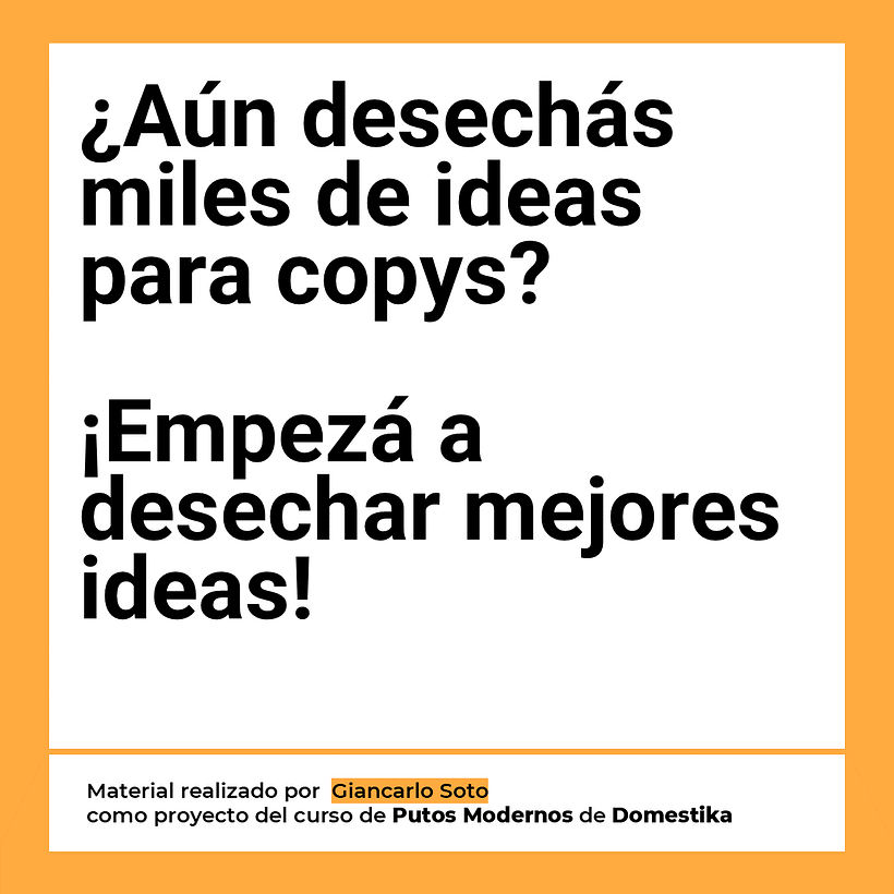 Mi proyecto del curso: Copywriting para copywriters 1