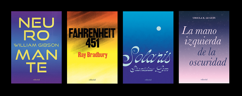 Diseño de cubiertas para una colección de ciencia ficción