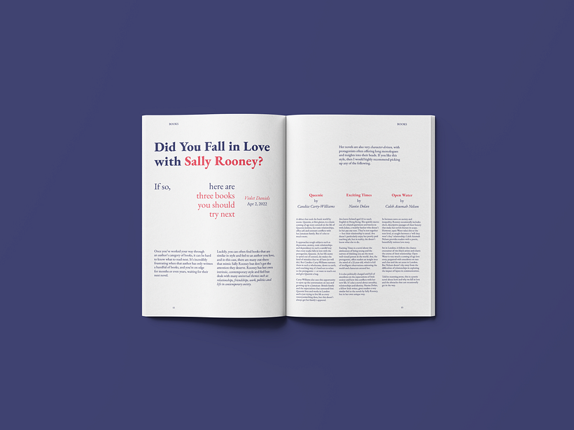 Maquetación para una revista