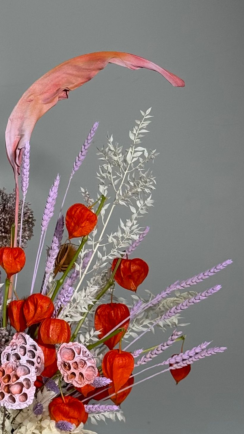 Mon projet du cours : Création d'un centre de table avec des fleurs séchées et stabilisées 6