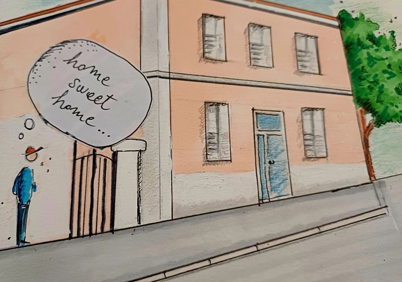 Facciata e pianta appartamento Trieste  2