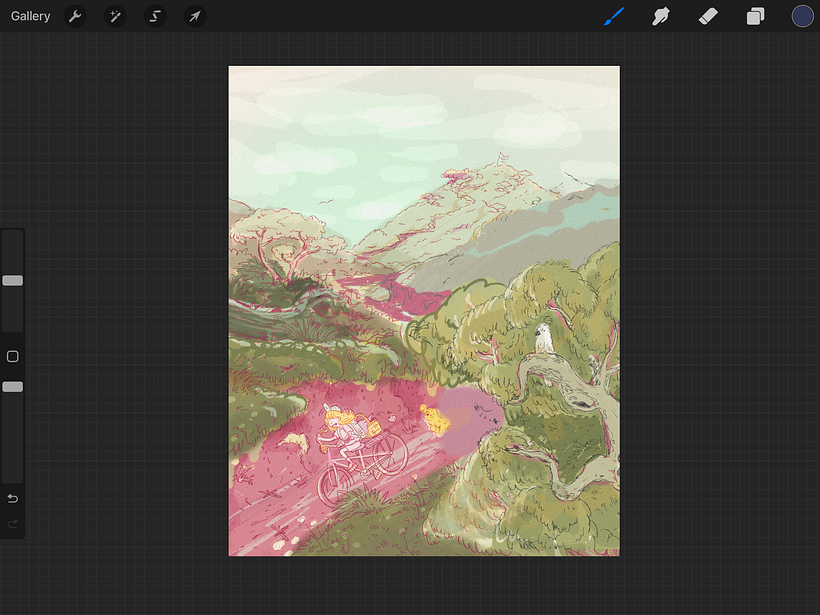 Rough colour blocking and composition concept