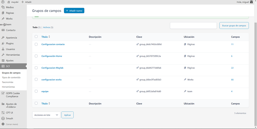 backoffice wordpress
