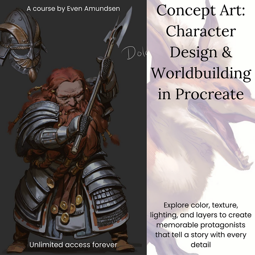 6. Concept Art Character Design & Worldbuilding | A course by Even Amundsen