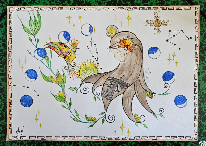Mon projet du cours :  Techniques d'aquarelle pour des illustrations féériques : Me sueno Peruano 3