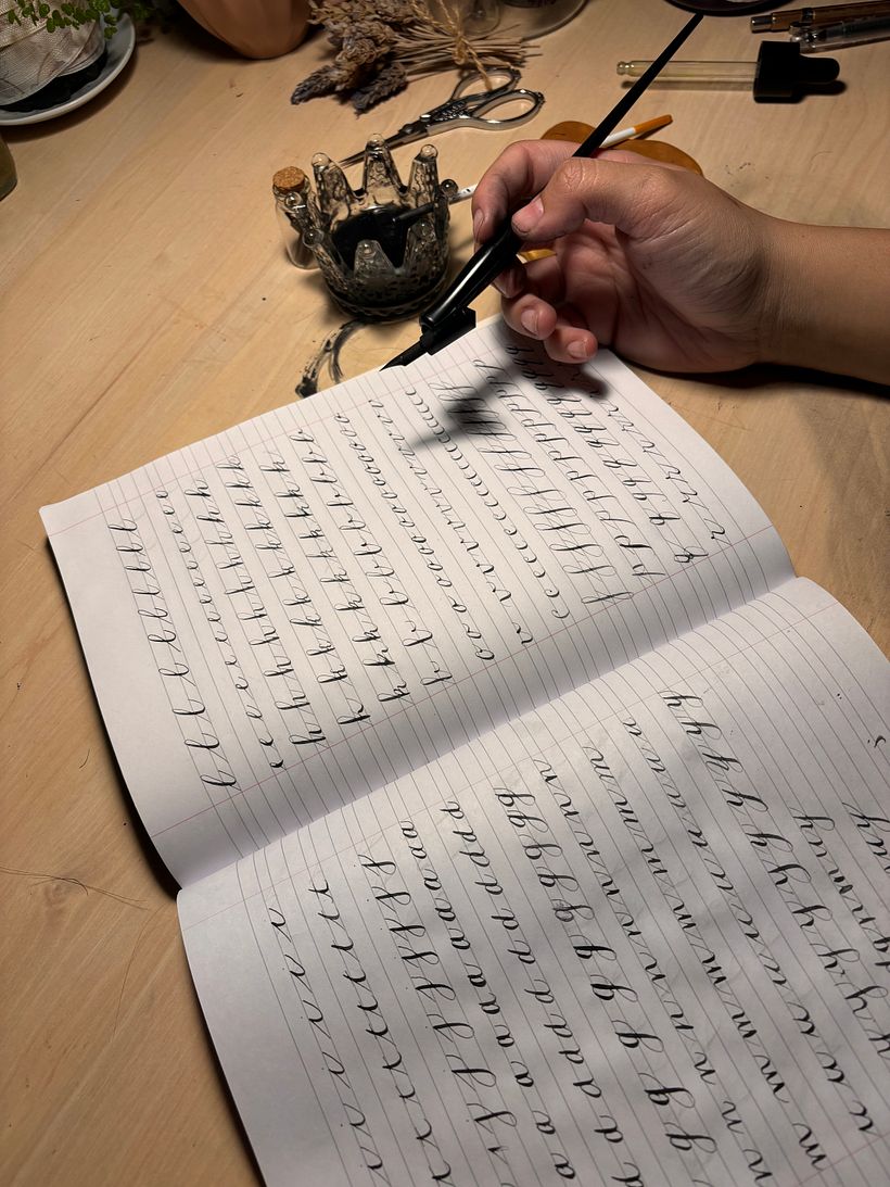 Practicando minúsculas.