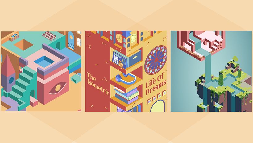 Animations isométriques pour les médias sociaux 2