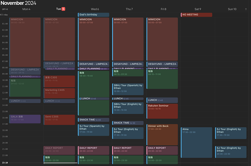 My project for course: Introduction to Project Management, My schedule  2