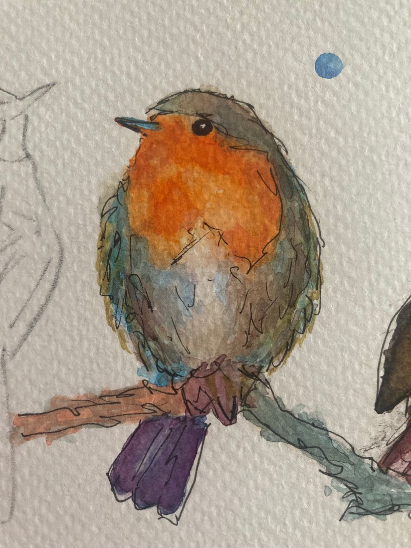 My project for course: Artistic Watercolor Techniques for Illustrating Birds 1