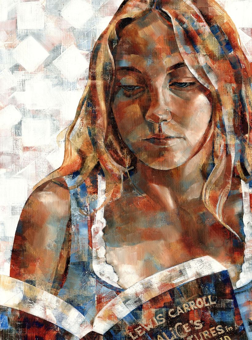 Pan de oro y óleo sobre papel, 40x30 cm