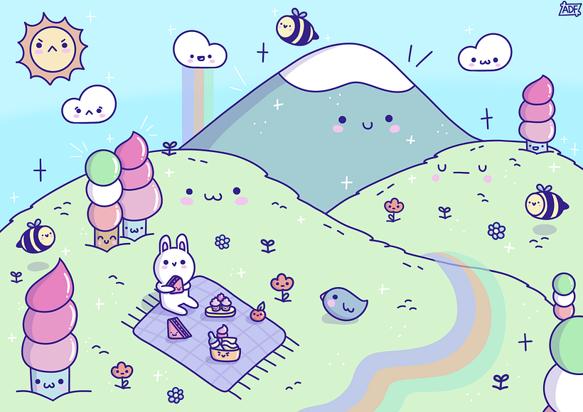 Il mio progetto del corso: Creazione di mondi kawaii: dai gioia con l'illustrazione 3