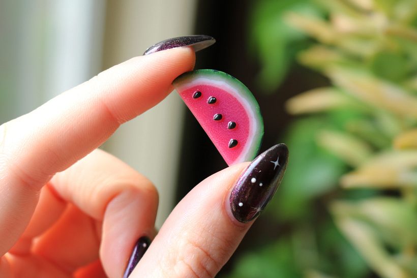  A miniature watermelon slice magnet. :)
