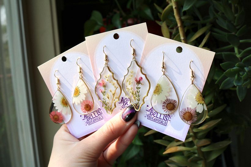 Pressed flowers preserved for your ears!