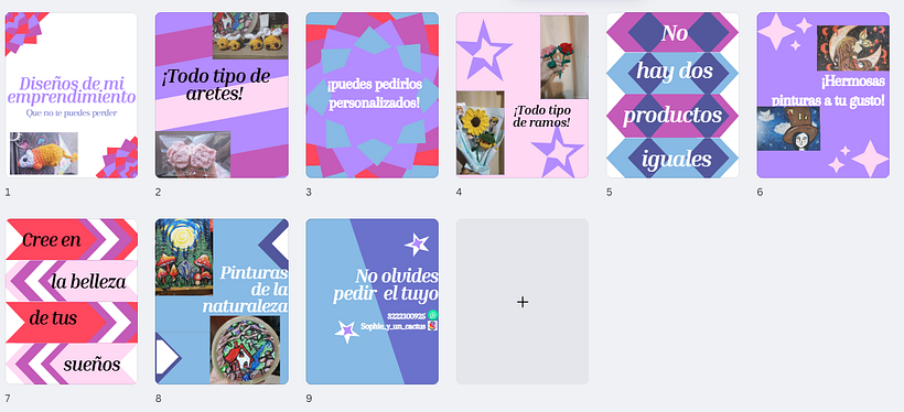 Diseño final con todos los elementos de el emprendimiento