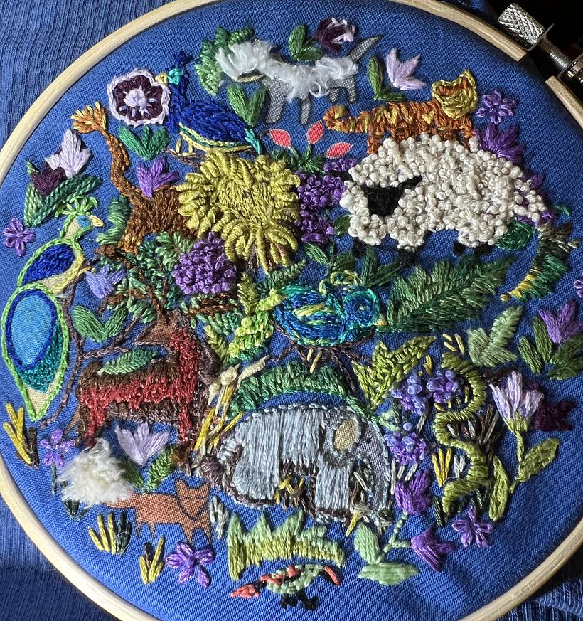 WIP / Hand Embroidery Beginner Sampler  2