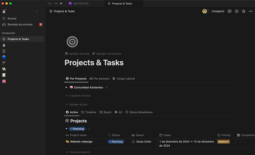 Gestión de Proyecto como AV 3