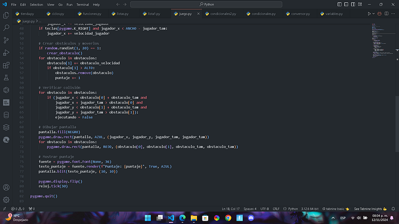 Mi proyecto del curso: Introducción a la programación con Python - Programming