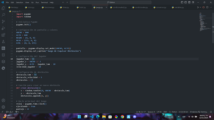 Mi proyecto del curso: Introducción a la programación con Python - Programming