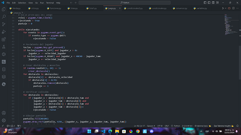 Mi proyecto del curso: Introducción a la programación con Python - Programming