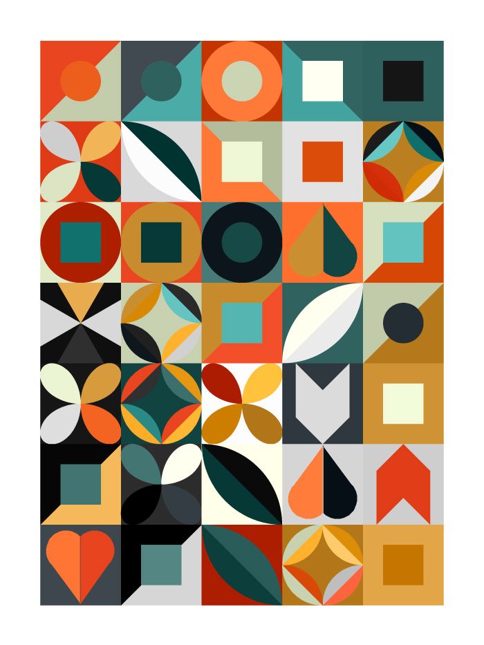 Random figures in a uniform grid