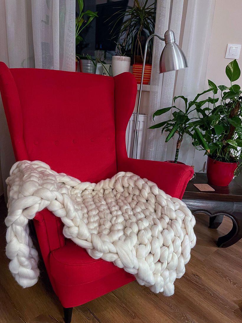 My project for course: Introduction to Arm Knitting and Wool Dyeing 2