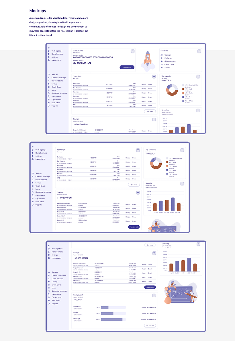 Banking dashboard - UX / UI