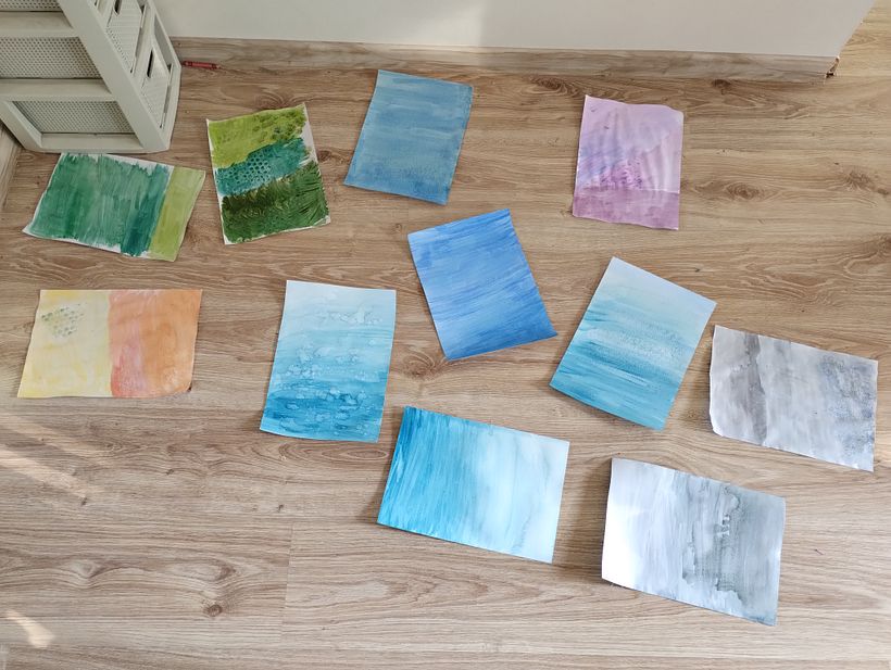 Painting the papers
