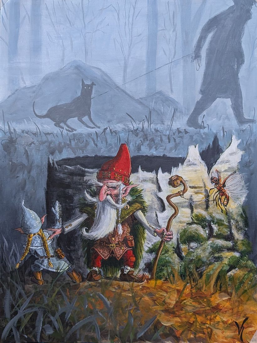 My project for course: Fantasy Acrylic Painting. Telling a story 1