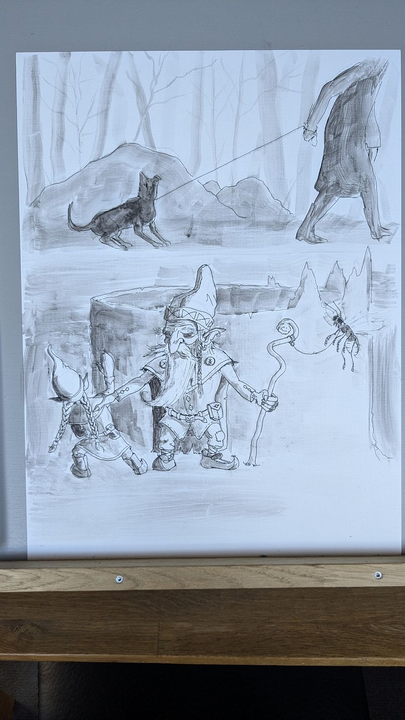 My project for course: Fantasy Acrylic Painting. Telling a story 6