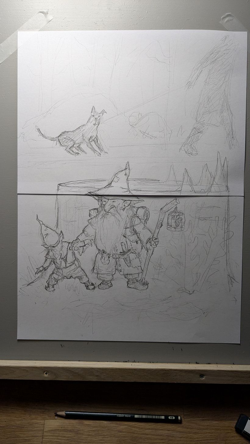 My project for course: Fantasy Acrylic Painting. Telling a story 8