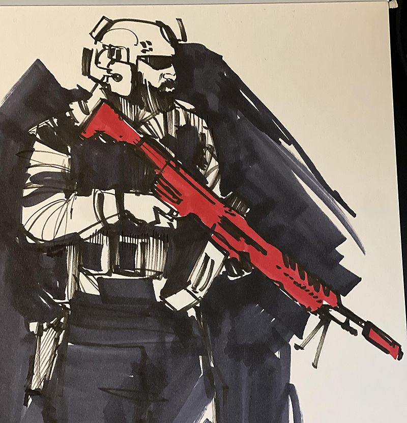 soldier sketch