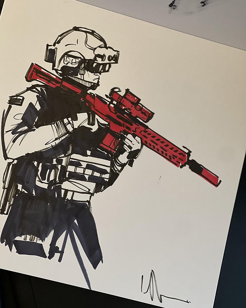 soldier sketch