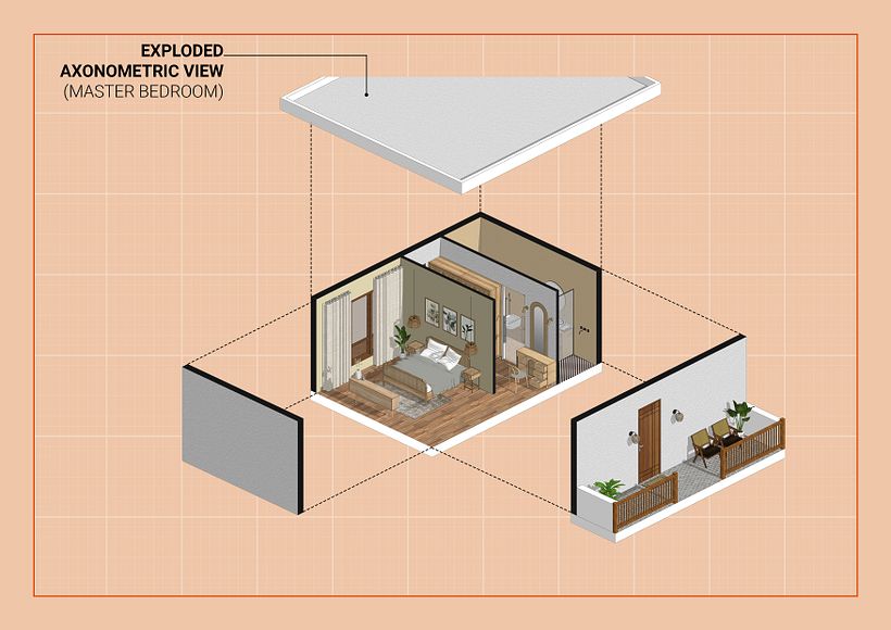 Exploded axonometric view