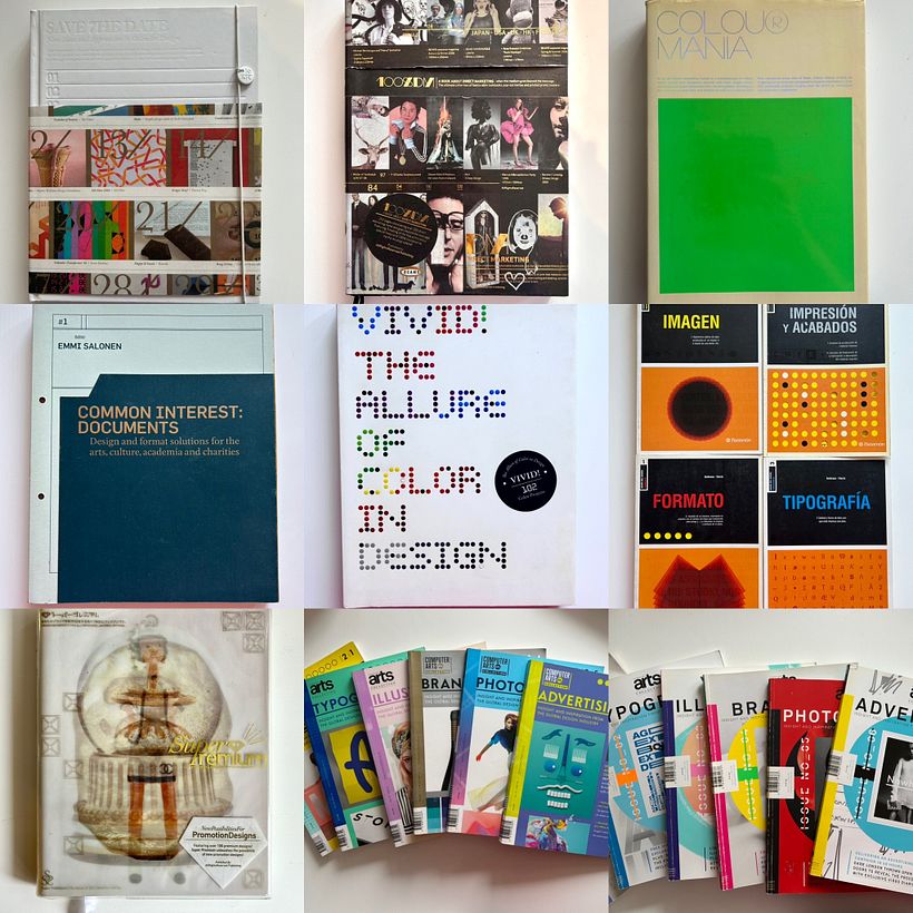 Limpieza de biblioteca: libros de diseño, tipografía, ilustración, packaging... 1